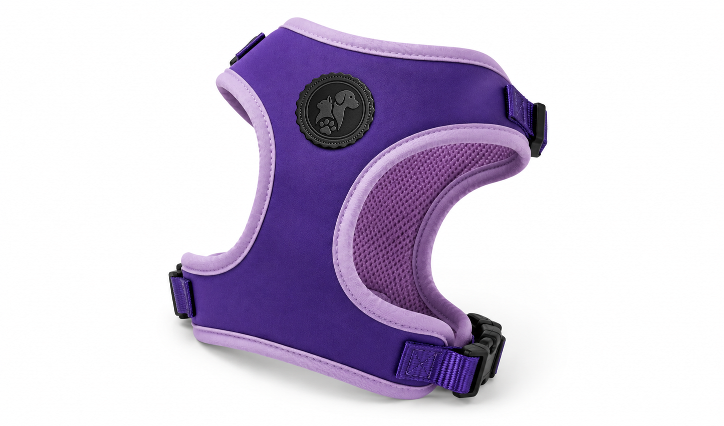 No-Pull Purple Dog Harness Vest – Breathable & Padded