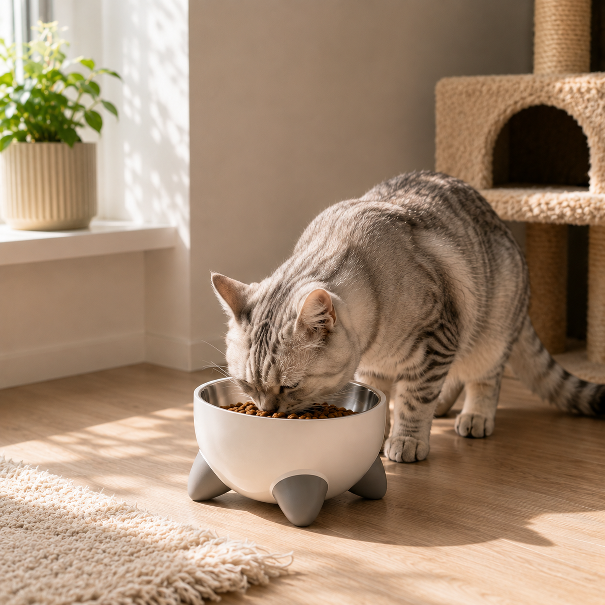 Raised Stainless Steel Pet Bowl