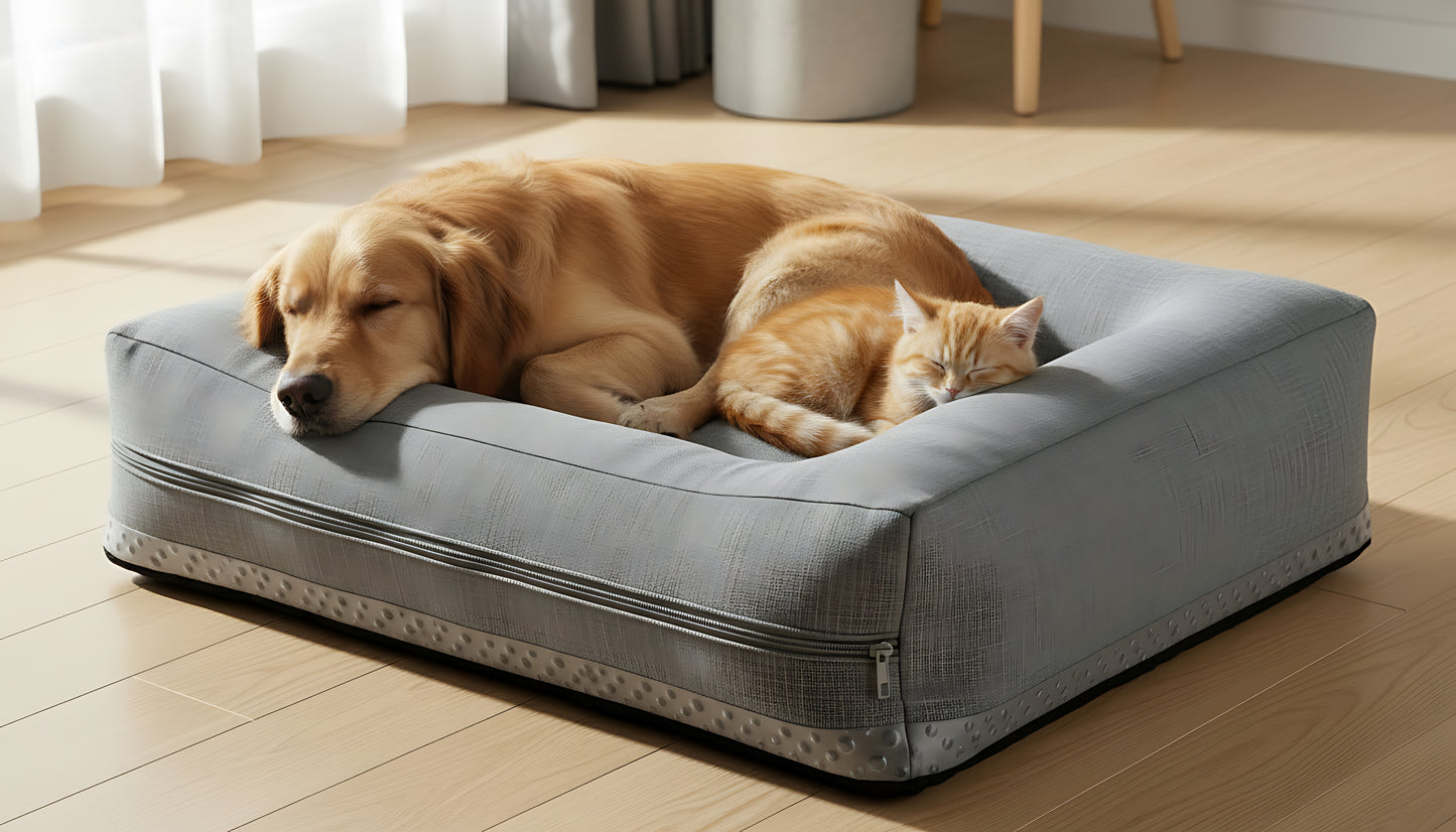 Orthopedic Memory Foam Dog Bed With Washable Cover