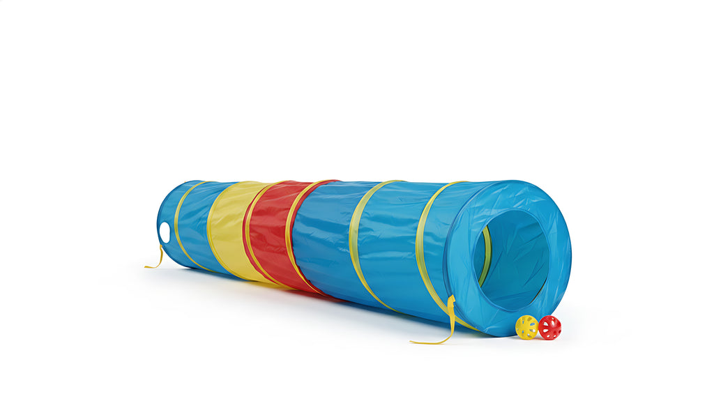 Portable Foldable Pet Play Tunnel for Cats & Small Dogs – Interactive Exercise Toy with Balls