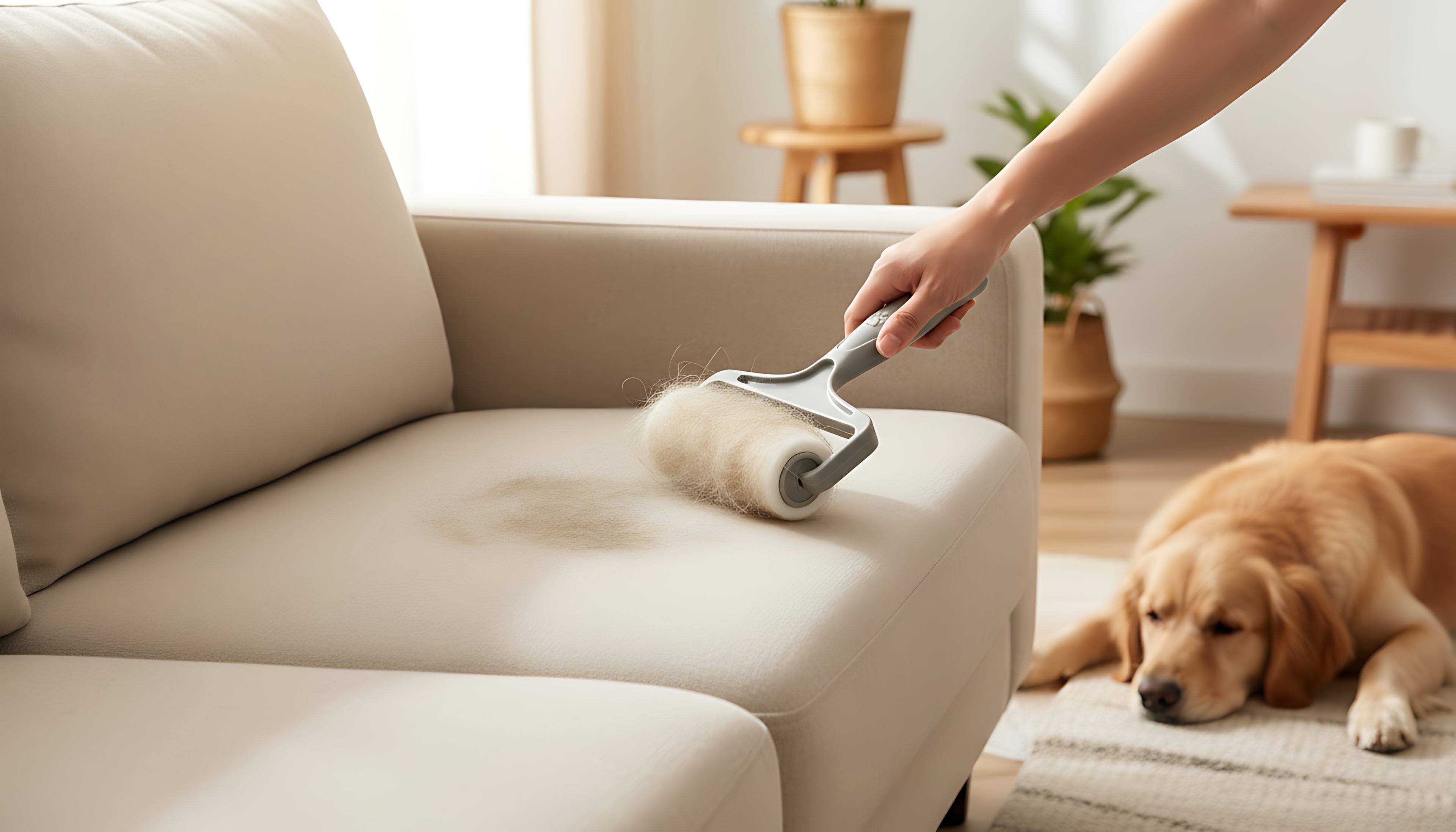 Reusable Pet Hair Remover Roller for Furniture & Clothes