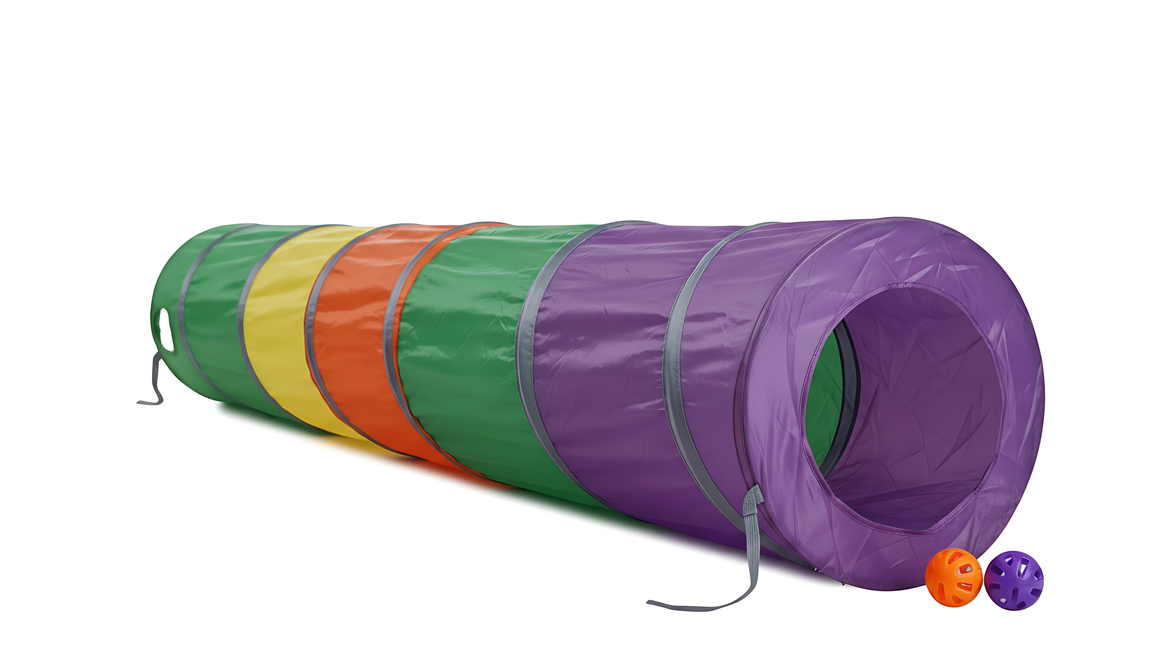 Portable Foldable Pet Play Tunnel for Cats & Small Dogs – Interactive Exercise Toy with Balls