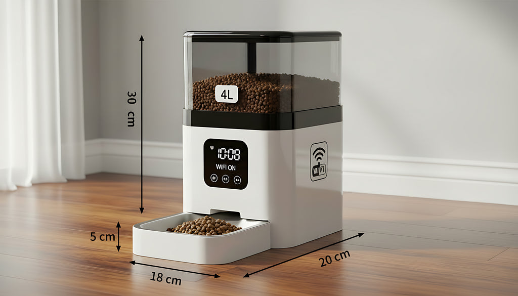 Smart Automatic Pet Feeder with Timer & WiFi Control (4L)