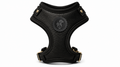 Luxury Black Leather No-Pull Dog Harness Vest