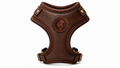Premium Brown Leather No-Pull Dog Harness Vest