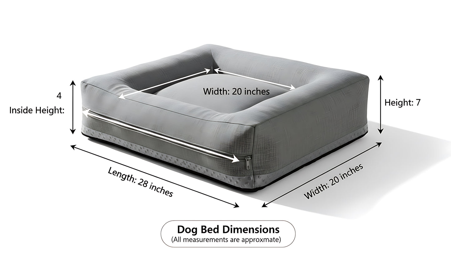 Orthopedic Memory Foam Dog Bed With Washable Cover