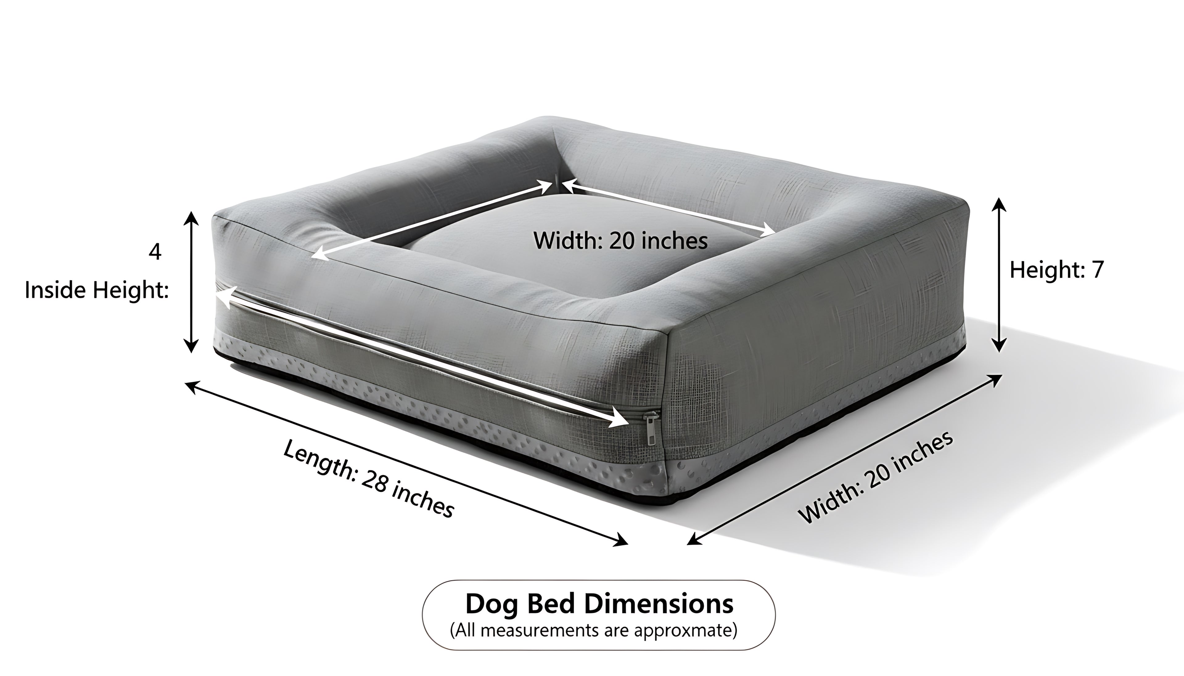 Orthopedic Memory Foam Dog Bed (Washable & Anti-Slip)