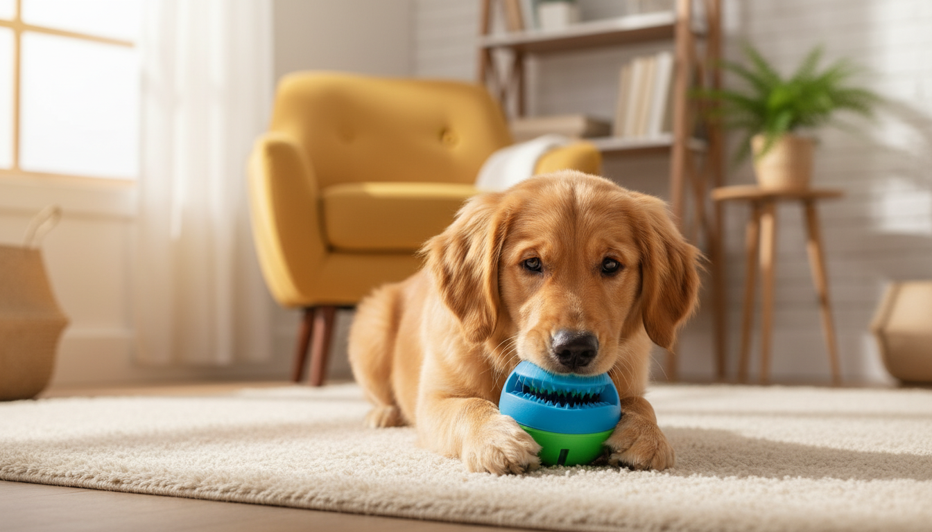 Durable Rubber Dog Toy Ball – Interactive Chew & Play