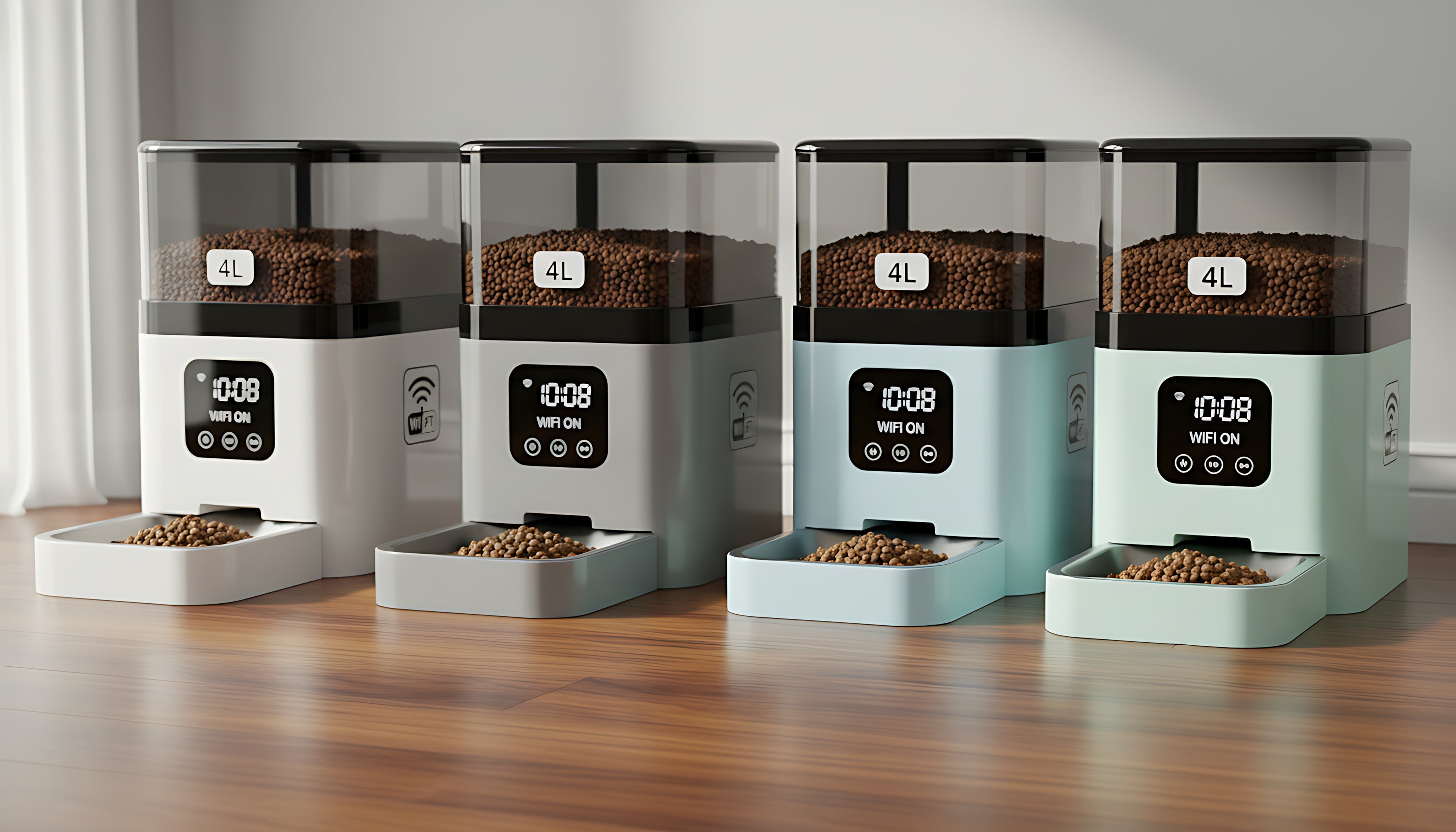 Smart Automatic Pet Feeder with Timer & WiFi Control (4L)