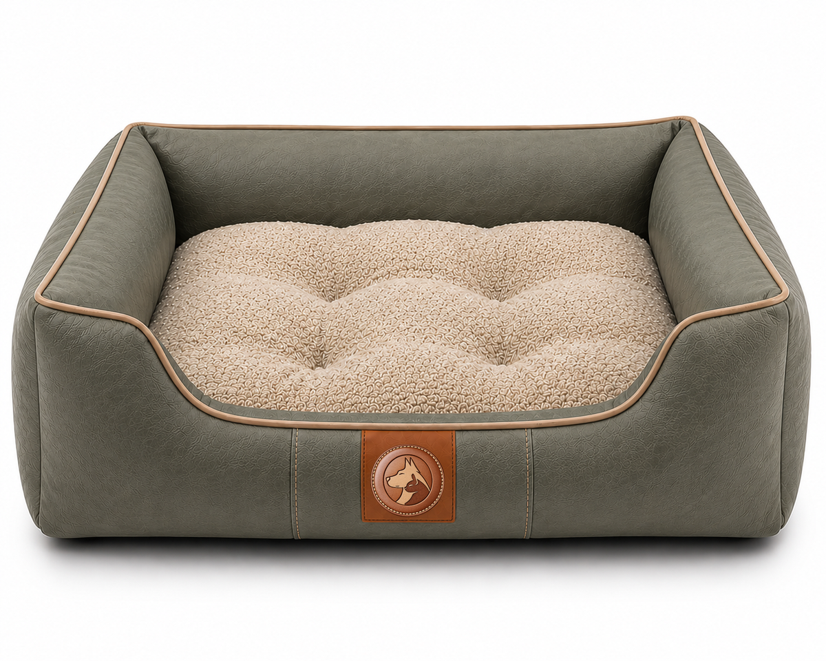 Orthopedic Pet Sofa Bed with Plush Bolster Support