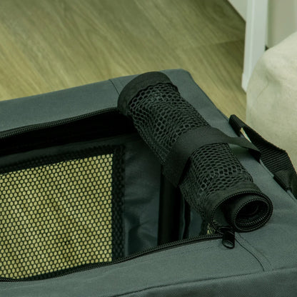 49cm Foldable Portable Pet Carrier with Cushion for Small Dogs & Cats