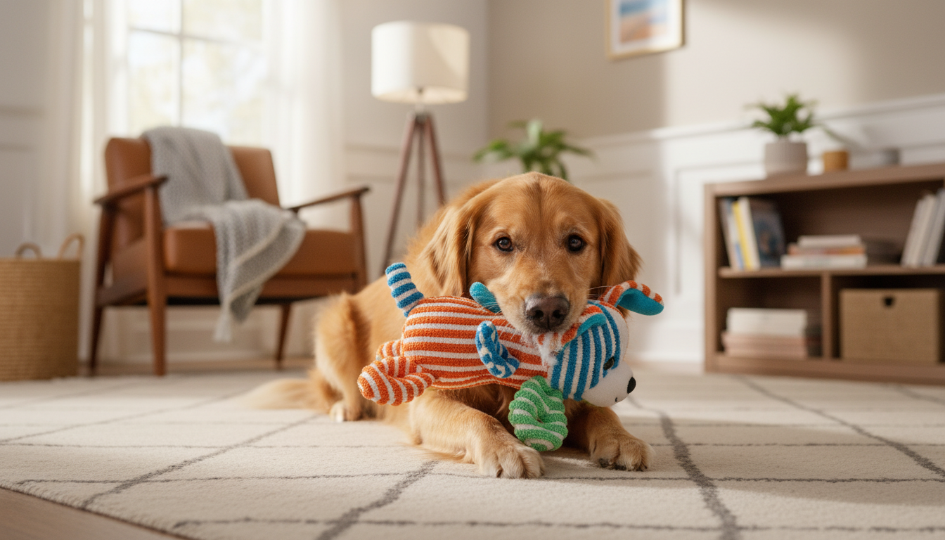 Squeaky Plush Dog and Cat Toy – Soft and Durable Chew Toy