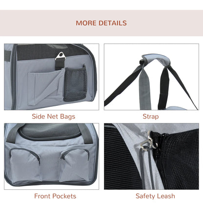 Portable Folding Pet Carrier for Cats & Small Dogs 41x34x30cm