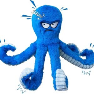 Blue Octopus Dog Toy – Tough Chew, Squeaky & Interactive Fun