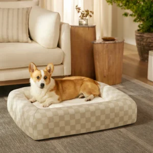 Woven Bolster Pet Bed